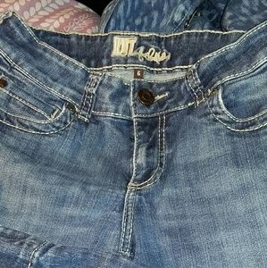 K u t. Jeans their blue jeans with accent threadin